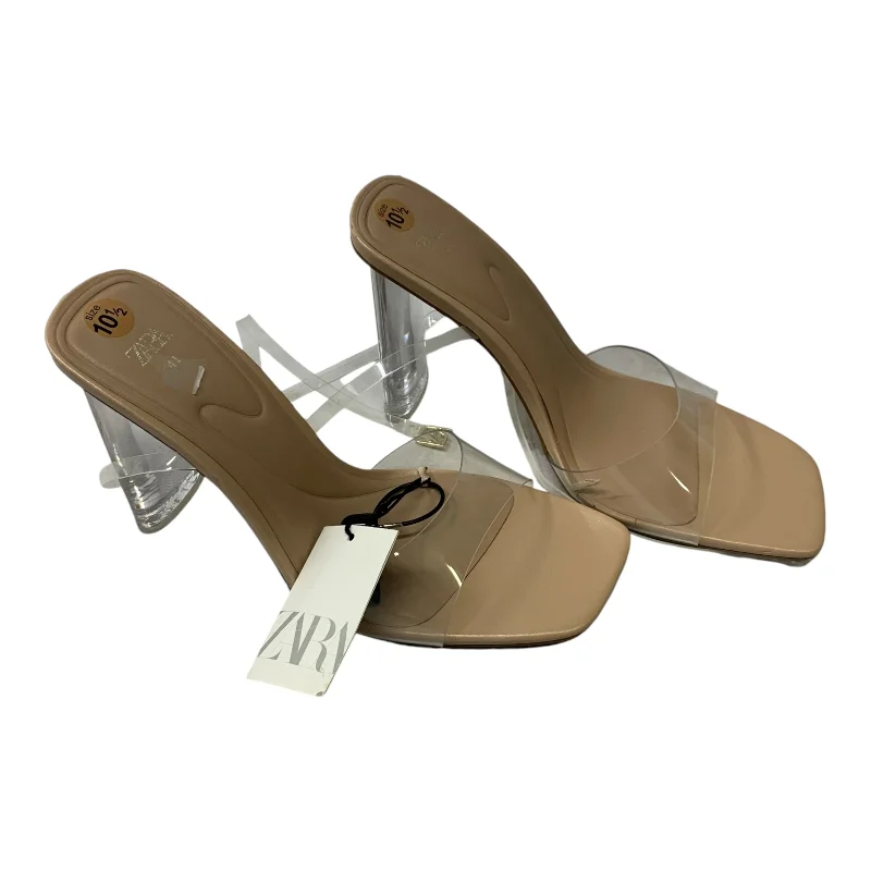 Flattering and stylish women's shoes for wide feetSandals Heels Block By Zara In Tan, Size: 10.5