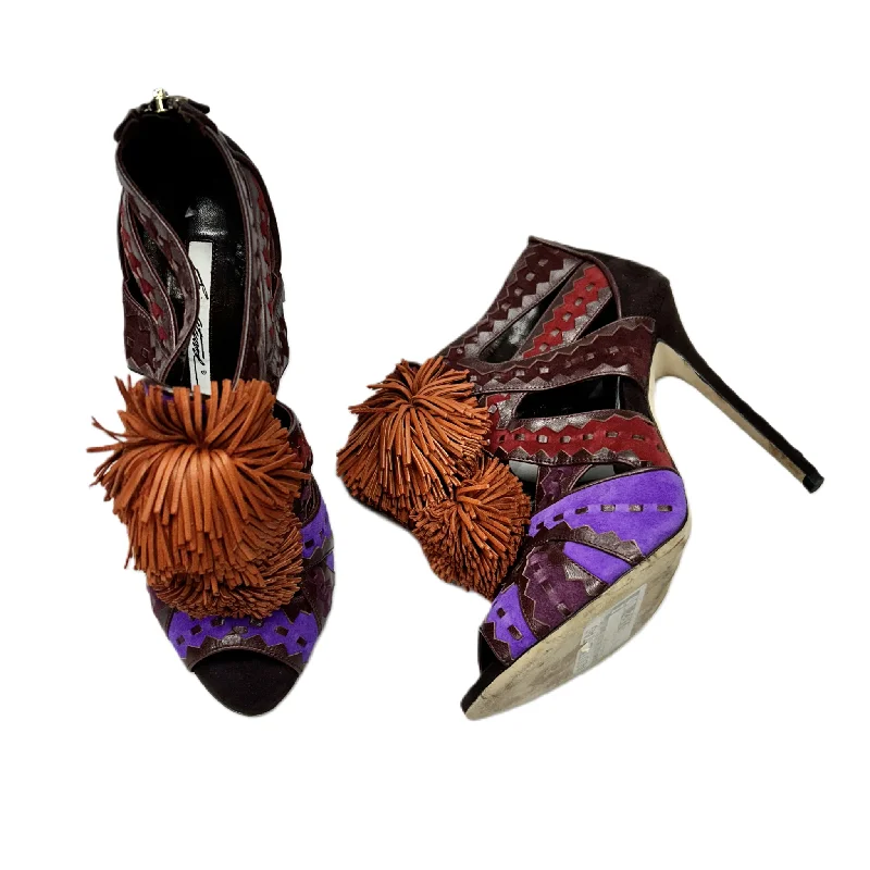 Luxurious and opulent women's shoe optionsSandals Heels Stiletto By Brian Atwood In Brown & Purple, Size: 9