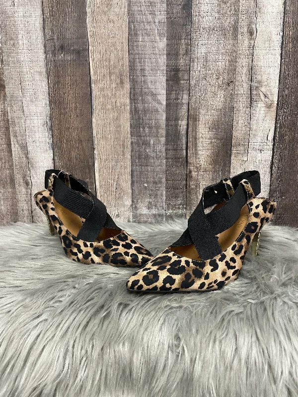 Bold and statement-making women's shoes for the bold and beautifulSandals Heels Stiletto By Cme In Animal Print, Size: 9