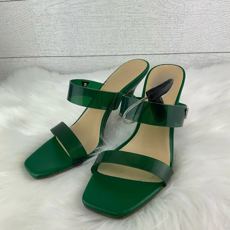 Sleek and modern women's footwear optionsSandals Heels Stiletto By Guess In Green, Size: 6.5