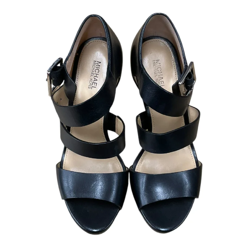 Elegant and refined women's shoe designsSandals Heels Stiletto By Michael By Michael Kors In Black & Brown, Size: 7.5