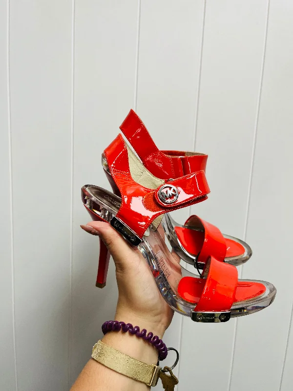 Flattering and stylish women's shoes for petite feetSandals Heels Stiletto By Michael By Michael Kors In Orange, Size: 7.5