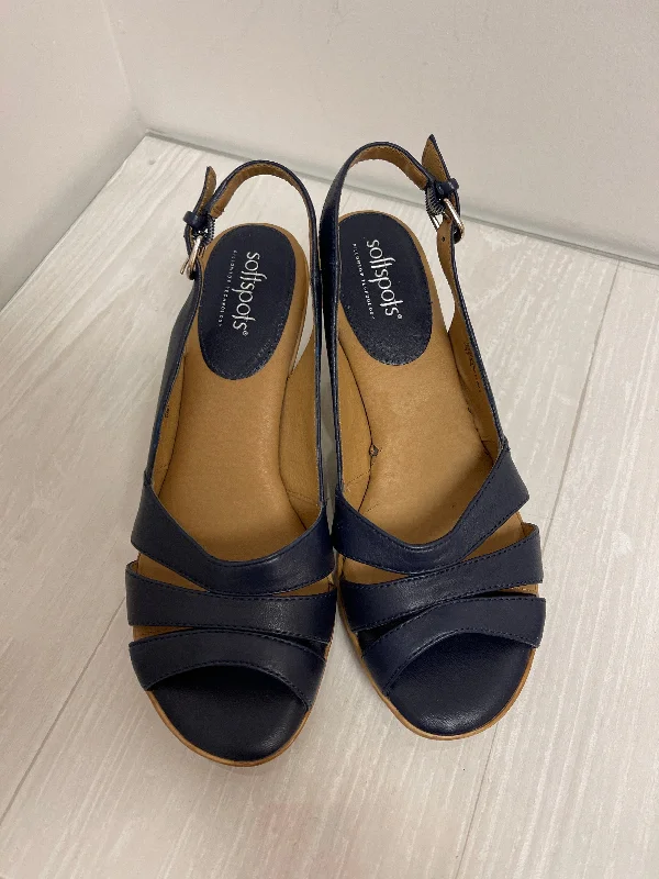 Comfy and cozy women's shoes for loungingSandals Heels Stiletto By Sofft In Navy, Size: 7