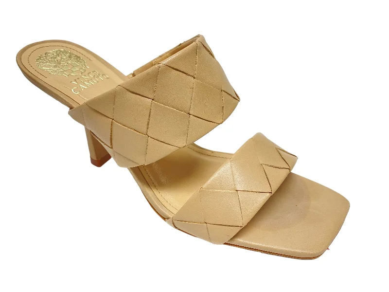Stylish and comfortable women's shoes for long flightsSandals Heels Stiletto By Vince Camuto In Tan, Size: 9.5
