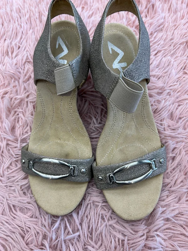 Stylish and affordable women's shoesSandals Heels Wedge By Anne Klein In Grey, Size: 8