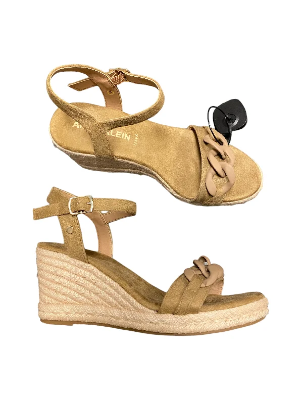 Sleek and modern women's footwear optionsSandals Heels Wedge By Anne Klein In Taupe, Size: 9