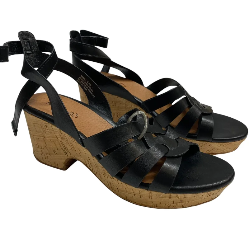 Elegant and classic women's shoes for bridal partiesSandals Heels Wedge By Bare Traps In Black, Size: 8.5