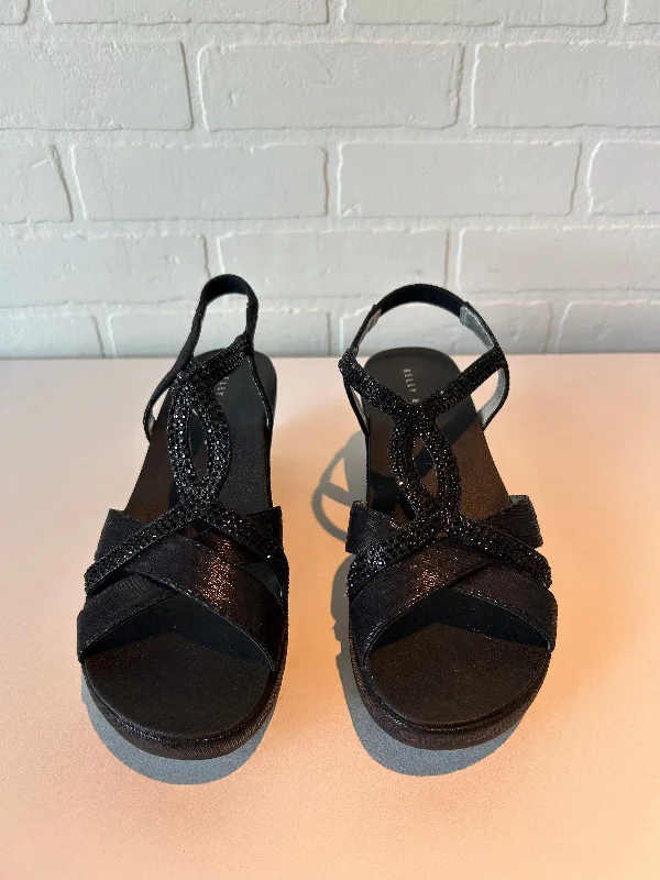 Durable and stylish women's shoes for outdoor activitiesSandals Heels Wedge By Kelly And Katie In Black, Size: 8.5