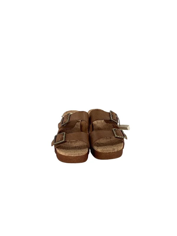 Durable and stylish women's shoes for outdoor activitiesSandals Heels Wedge By Kork Ease In Brown, Size: 7