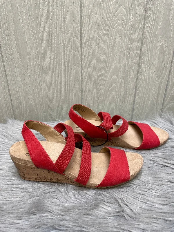 Chic and trendy women's shoes for the officeSandals Heels Wedge By Life Stride In Red, Size: 9