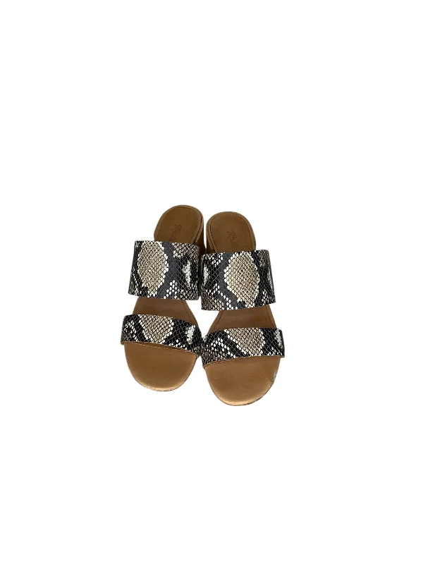 Comfortable yet fashionable women's shoesSandals Heels Wedge By Madewell In Animal Print, Size: 8