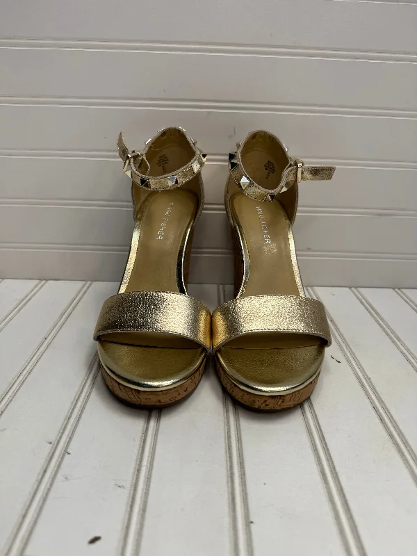 Classy and elegant women's shoes for formal eventsSandals Heels Wedge By Marc Fisher In Gold, Size: 8