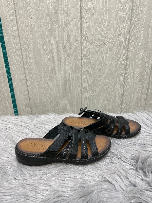 Chic and stylish women's shoes for fashion-conscious womenSandals Heels Wedge By Skechers In Black & Brown, Size: 7