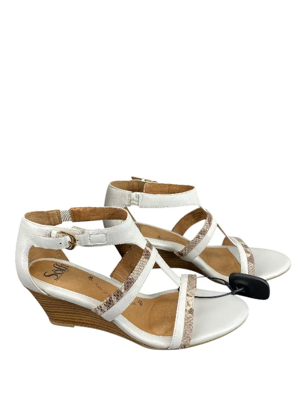 Stunning and glamorous women's shoes for evenings outSandals Heels Wedge By Sofft In White, Size: 8.5