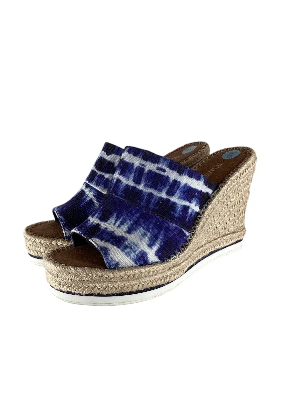 Vibrant and colorful women's shoe collectionsSandals Heels Wedge By Toms In Blue, Size: 6