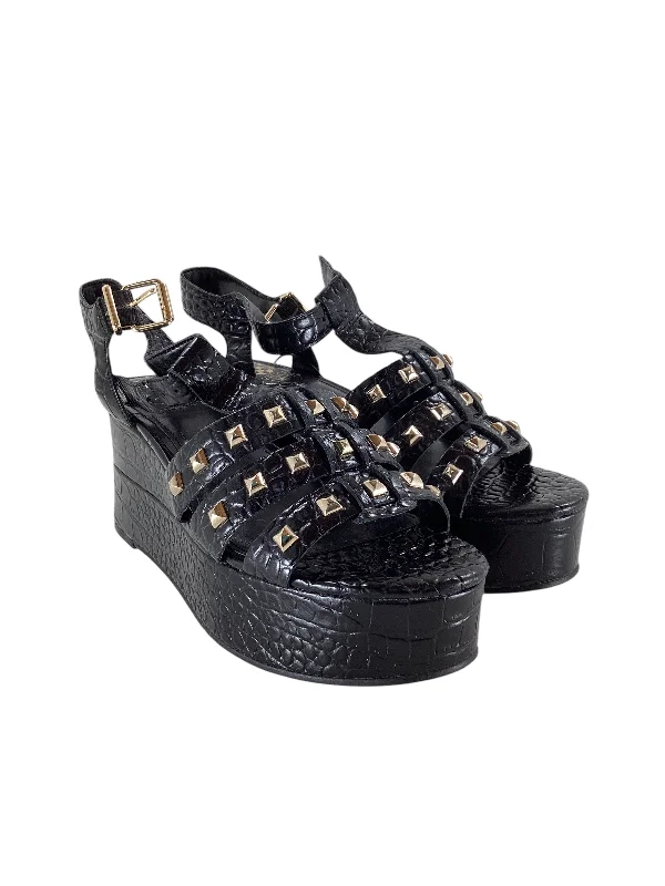 Feminine and romantic women's shoe designsSandals Heels Wedge By Vince Camuto In Black, Size: 7.5
