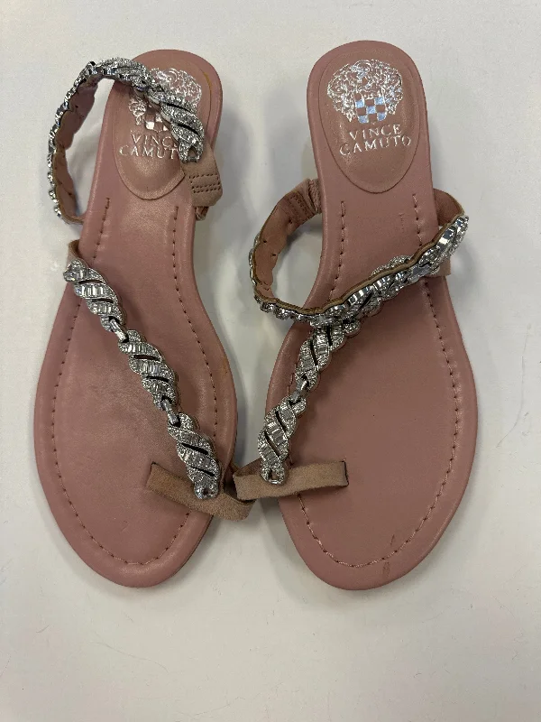 Versatile and stylish women's shoes for city walksSandals Heels Wedge By Vince Camuto In Pink, Size: 7.5