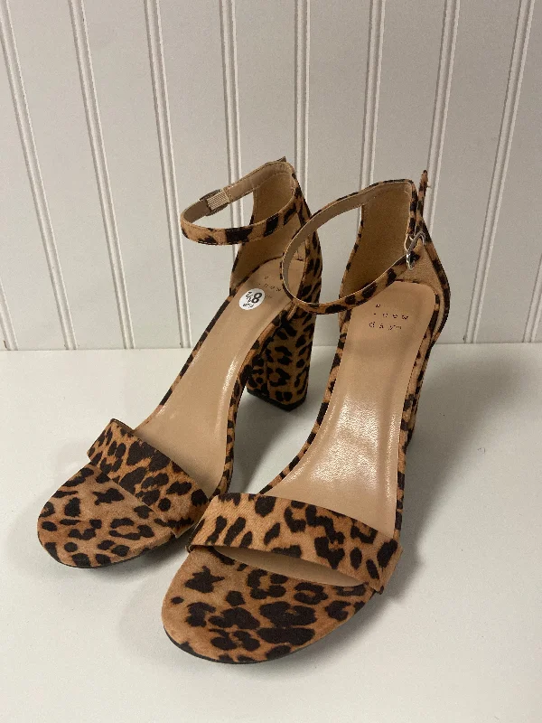 Comfy and stylish women's shoes for walkingSandals Heels Block By A New Day In Leopard Print, Size: 8.5