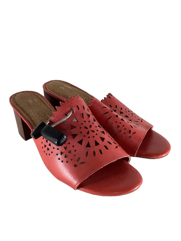 Comfy casual women's shoes for everyday wearSandals Heels Block By Aerosoles In Red, Size: 6.5