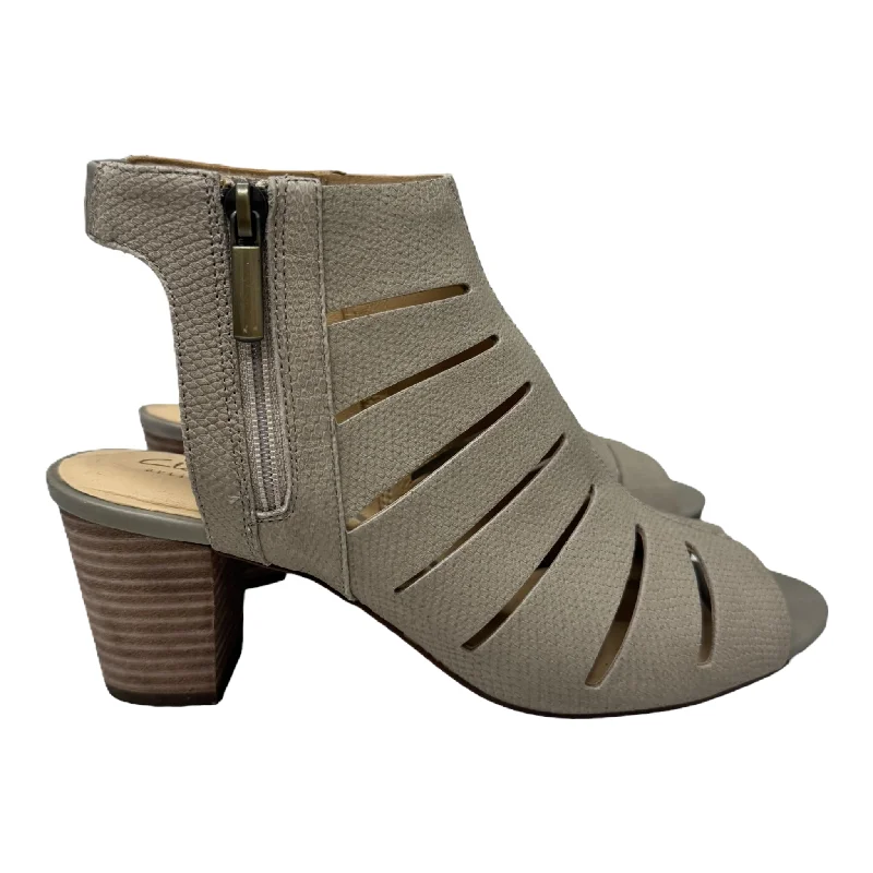 Classy and elegant women's shoes for formal eventsSandals Heels Block By Clarks In Tan, Size: 8.5