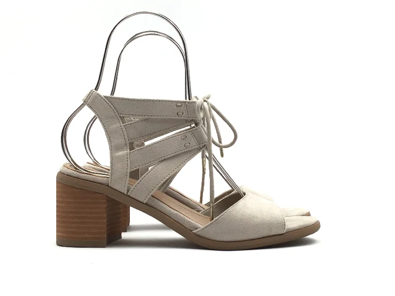 Fashion-forward and trendy women's shoe stylesSandals Heels Block By Dr Scholls In Cream, Size: 7