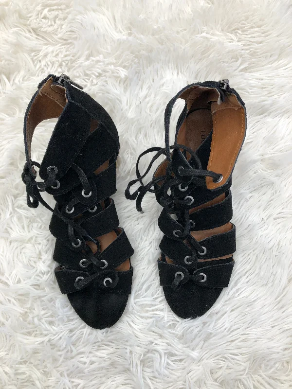 Elegant and classic women's shoes for prom nightSandals Heels Block By Lucky Brand  Size: 6.5