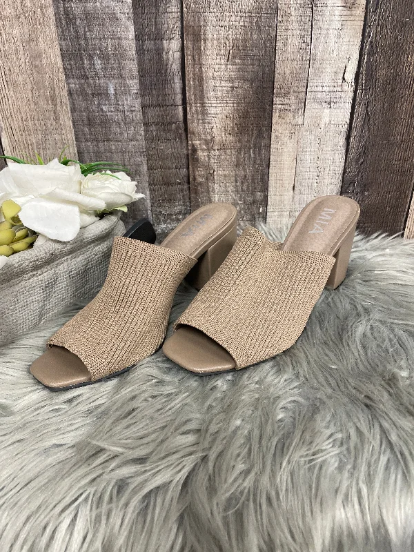 Durable and reliable women's shoesSandals Heels Block By Mia In Brown, Size: 7