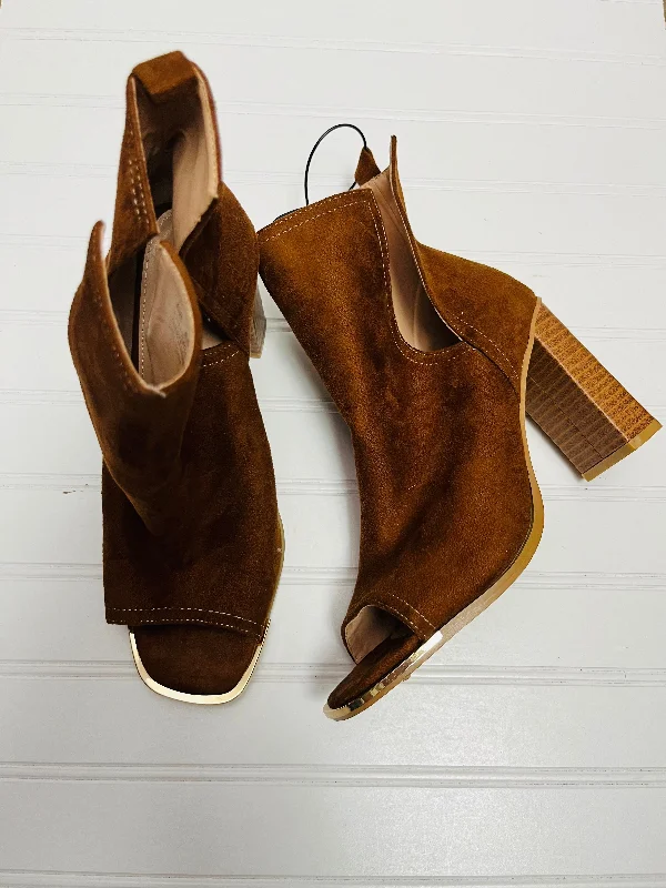 Vibrant and colorful women's shoe collectionsSandals Heels Block By New York And Co In Tan, Size: 8.5