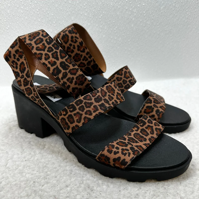 Elegantly crafted women's shoesSandals Heels Block By Steve Madden In Animal Print, Size: 8.5