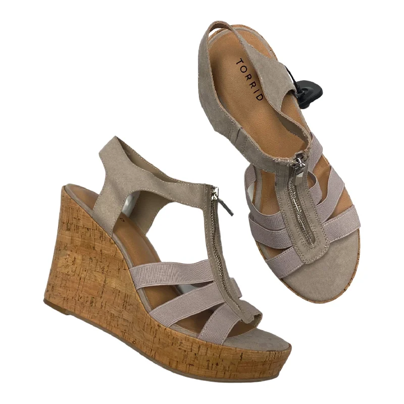 Stylish and elegant women's shoes for weddingsSandals Heels Block By Torrid In Beige, Size: 9.5