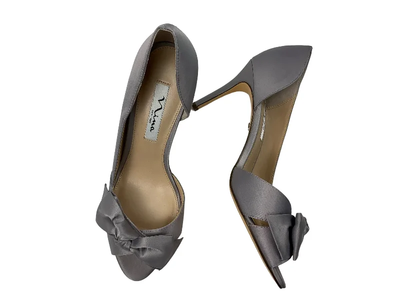 Classic and timeless women's footwear choicesSandals Heels Stiletto By Nina In Grey, Size: 9
