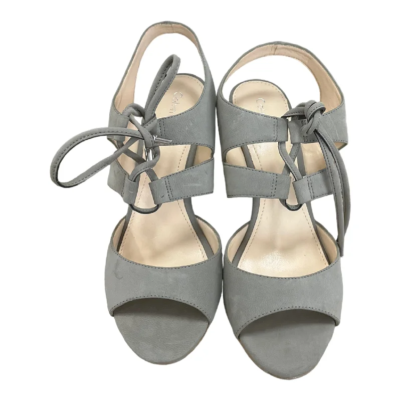 Bold and statement-making women's shoes for the bold and beautifulSandals Heels Wedge By Calvin Klein  Size: 8