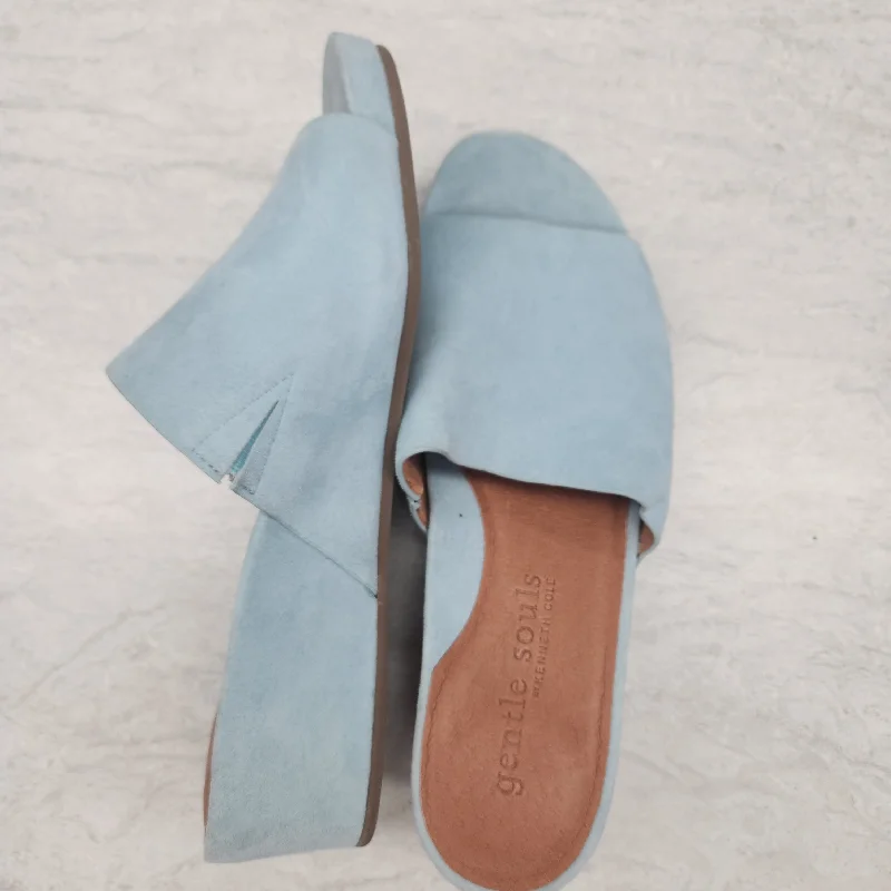 Elegantly stylish women's shoesSandals Heels Wedge By Gentle Souls In Blue, Size: 9