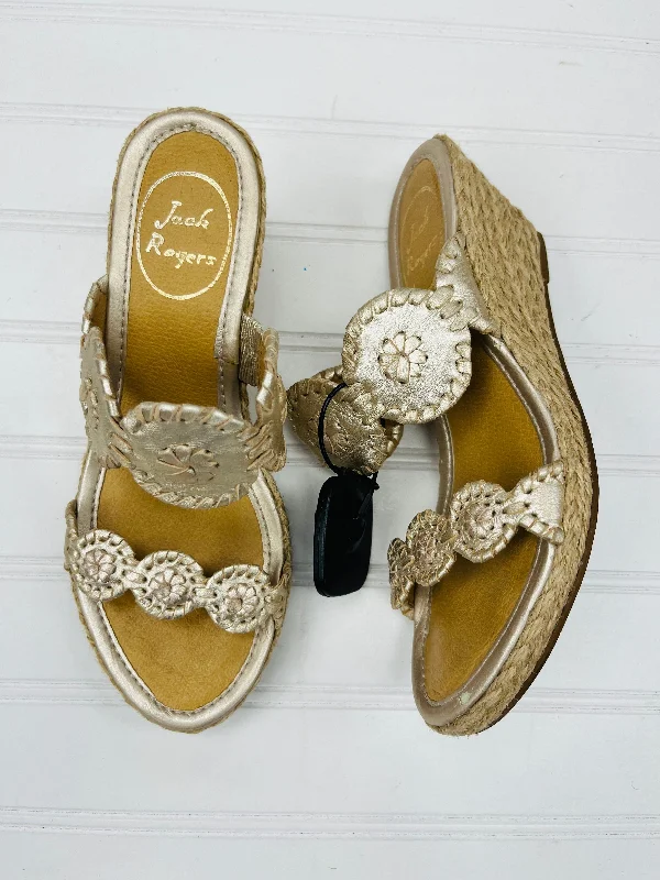 Versatile and elegant women's shoes for any outfitSandals Heels Wedge By Jack Rogers In Tan, Size: 6