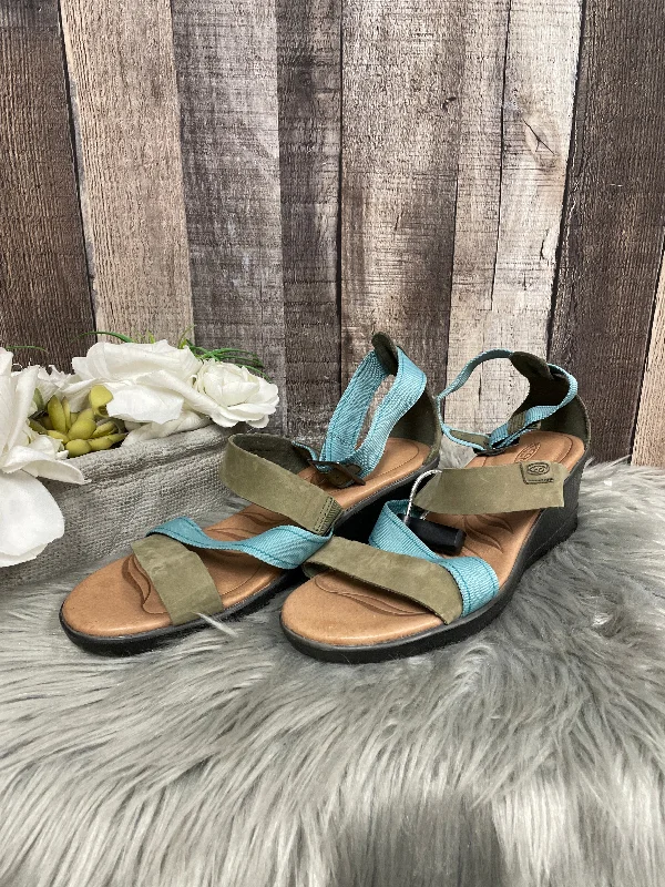 Flattering and figure-hugging women's footwearSandals Heels Wedge By Keen In Multi-colored, Size: 8.5