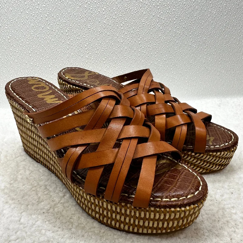Luxurious and opulent women's shoe optionsSandals Heels Wedge By Sam Edelman In Tan, Size: 9