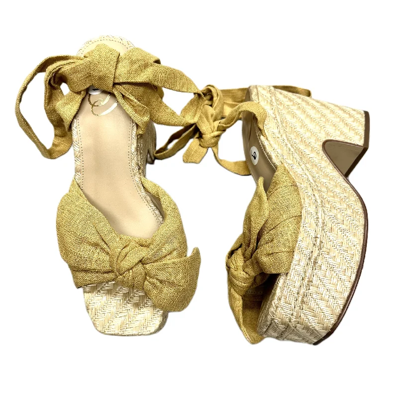 Warm and cozy women's shoes for winterSandals Heels Wedge By Sam Edelman In Yellow, Size: 9