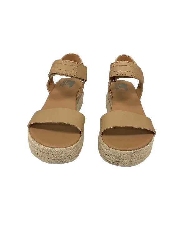 Luxurious and comfortable women's shoe options for special occasionsSandals Heels Wedge By Sorel In Tan, Size: 8
