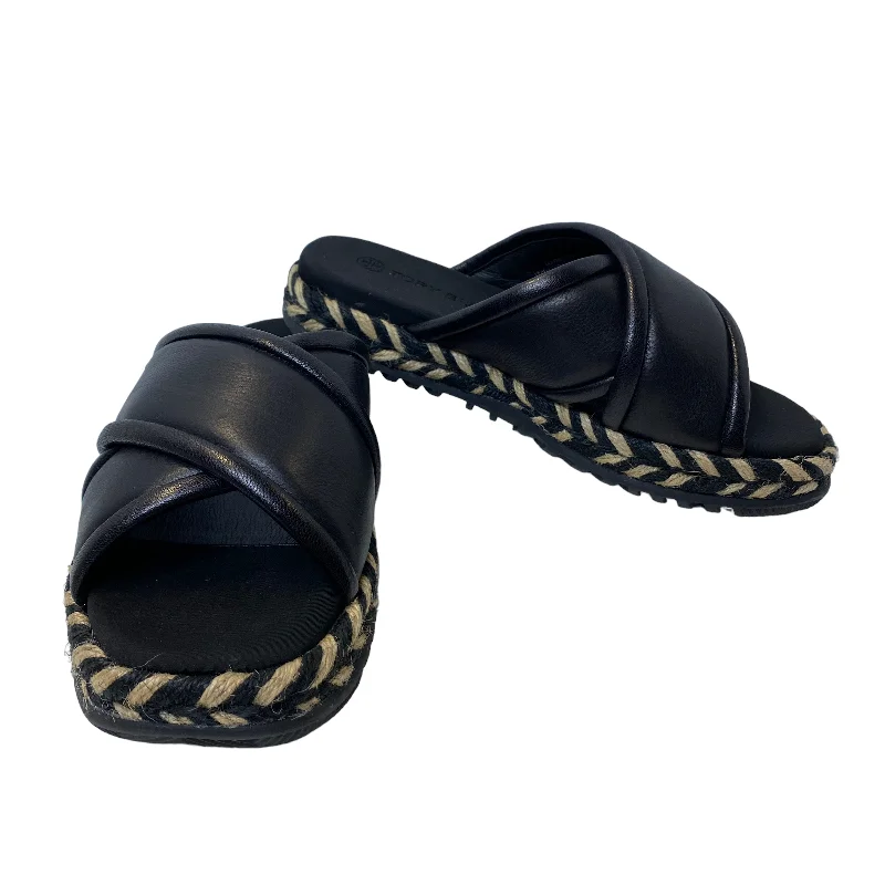 Elegant and sophisticated women's shoes for mature womenSandals Heels Wedge Designer By Tory Burch  Size: 6