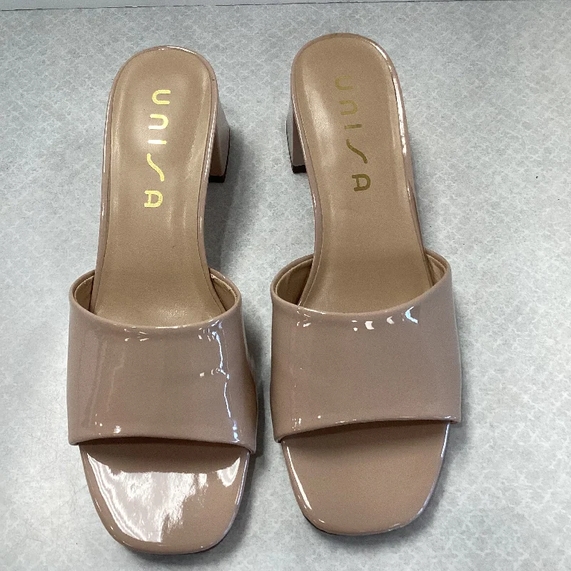 Sleek and modern women's footwear optionsSandals Heels Wedge By Unisa In Cream, Size: 9.5