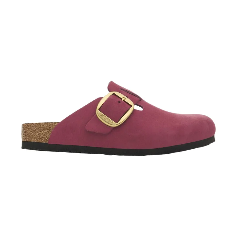Elegantly stylish women's shoesBirkenstock Boston Big Buckle Nubuck Leather Clog - Berry Crush