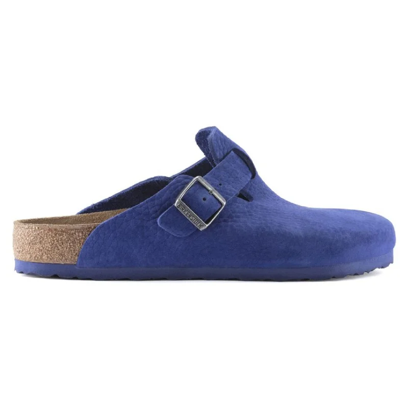 Bold and colorful women's shoes for making a statementBirkenstock Boston Nubuck Leather Clog - Indigo Blue