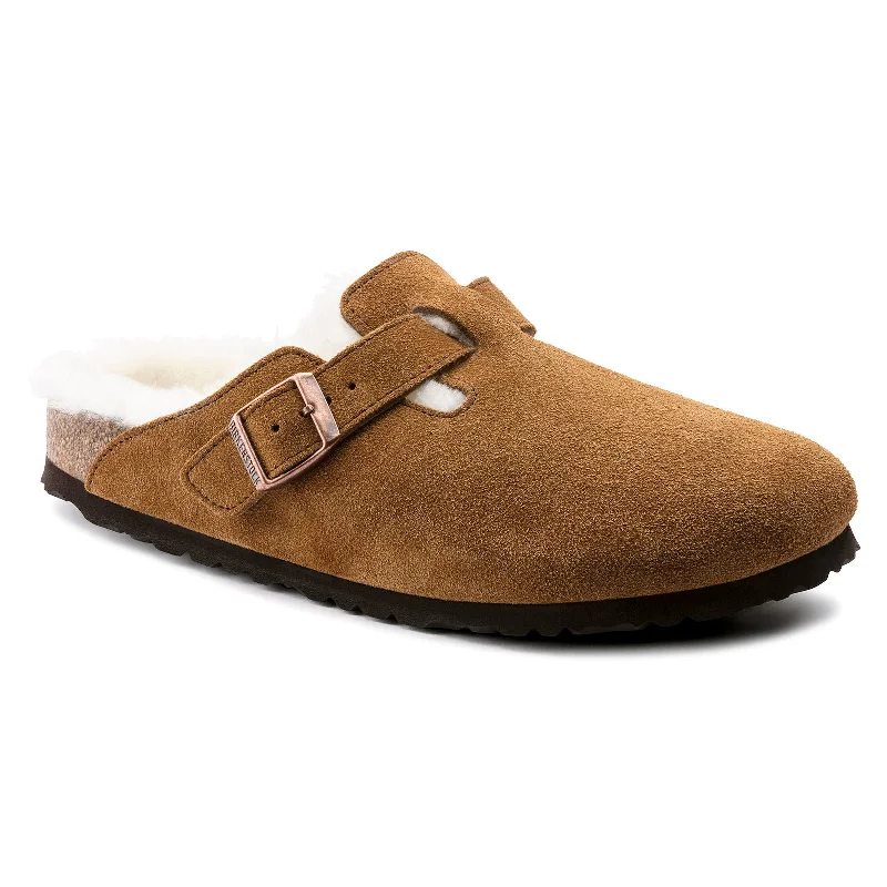 Stylish and supportive women's shoes for high archesBirkenstock Boston Shearling