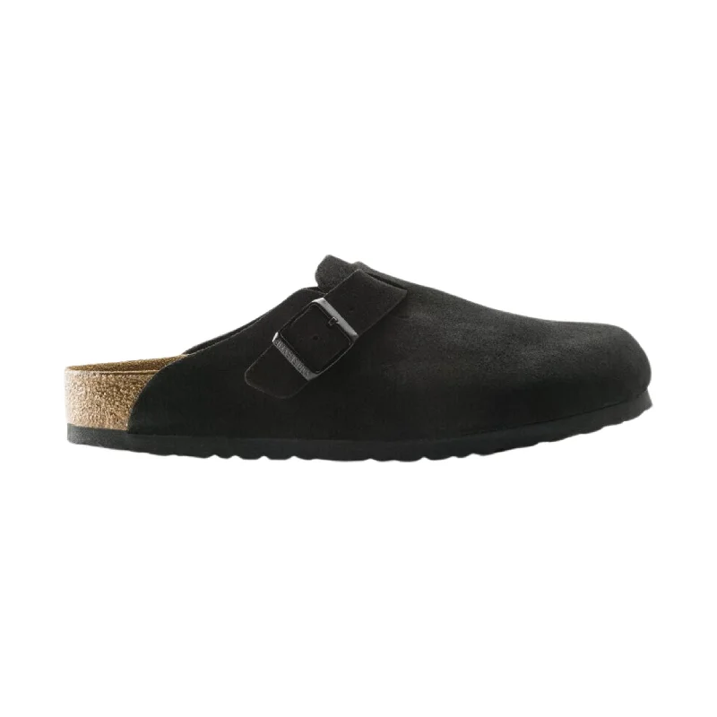 Versatile and elegant women's shoes for any outfitBirkenstock Boston Soft Footbed - Black Suede