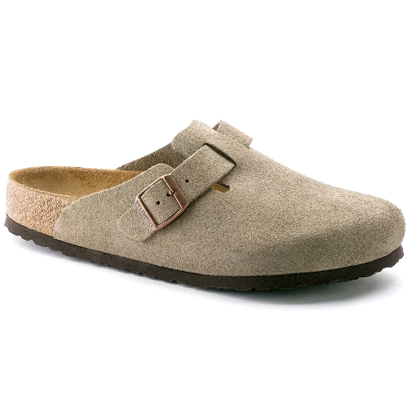 Chic and stylish women's shoes for cocktail partiesBIRKENSTOCK BOSTON SOFT FOOTBED SUEDE LEATHER