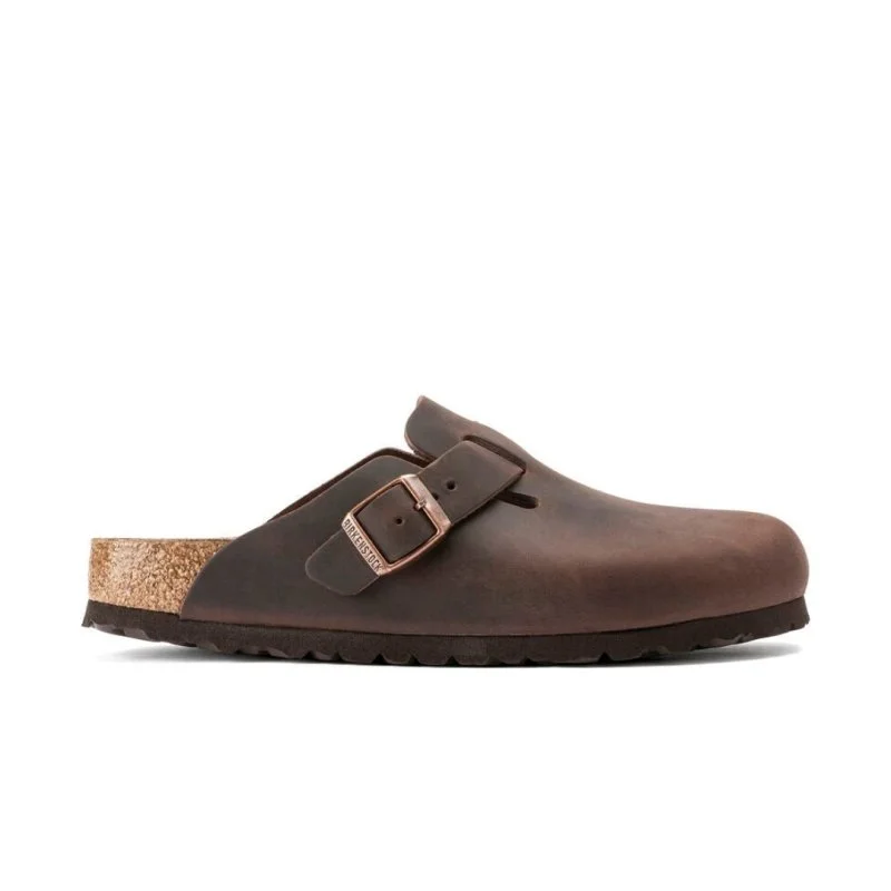 Stylish and supportive women's shoes for high archesBirkenstock Boston - Habana Oiled Leather