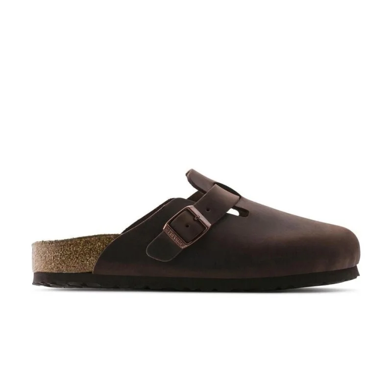 Comfy casual women's shoes for everyday wearBirkenstock Boston Soft Footbed - Habana Oiled Leather