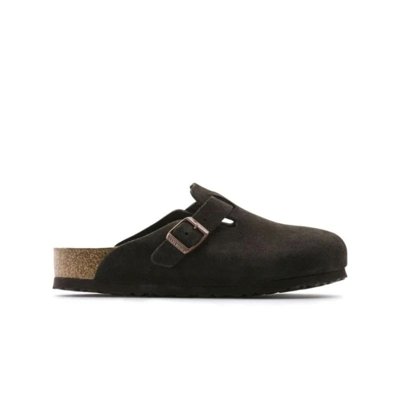 Elegant and refined women's shoe designsBirkenstock Boston Soft Footbed - Mocha Suede