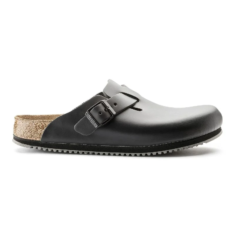 Warm and cozy women's shoes for winterBirkenstock Women's Boston Super Grip Black Leather
