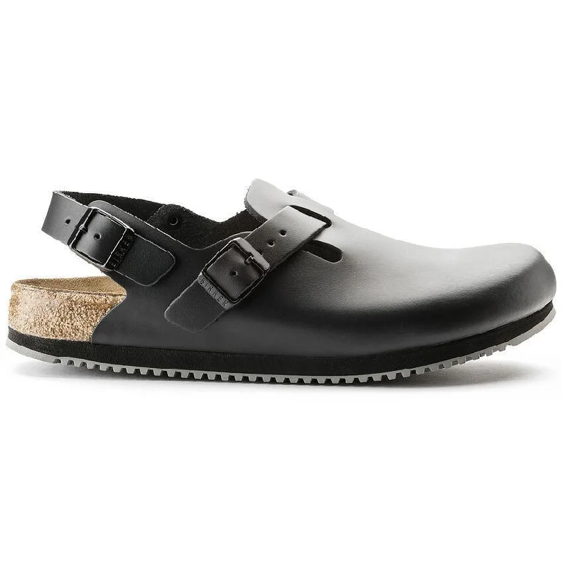 Comfy and stylish women's shoes for everyday comfortBirkenstock Women's Tokio Super Grip Black Leather